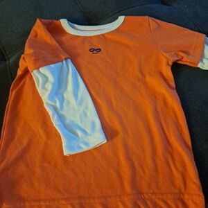 Orange and White Kids Shirt